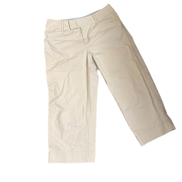 EDDIE BAUER Capri Crop Pants Hiking Women's Khaki Sand Taupe SZ 2 Outdoors EUC - Picture 3 of 13